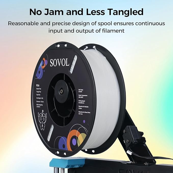 Sovol 3D Printer Glow in The Dark Filament Gradient Multicolor Fast Change PLA - Image 5