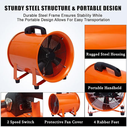 16 in Two Speed Utility Blower Exhaust Fan - Image 4