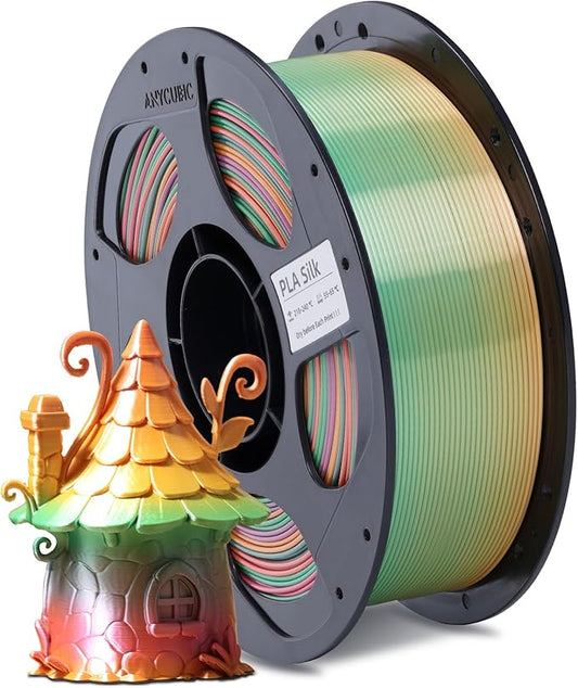 ANYCUBIC Silk Filament, Clog-Free Shiny 3D Printer PLA Filament 1.75mm by ANYCUBIC