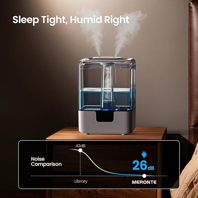 Smart Humidifiers for Bedroom Home, 6L Cool Mist Top Fill Humidifier Large Room - Image 5