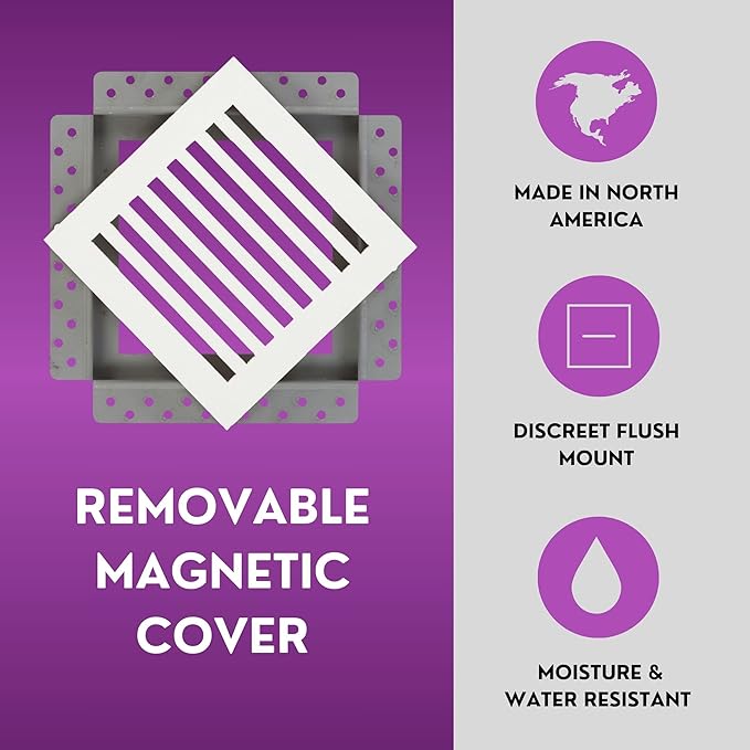 SilhouEase SE10 Magnetic Exhaust Fan Cover & Removable Return Vent, Flush Mount - Image 3