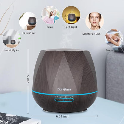 550ml Essential Oil Diffuser, DAROMA Upgraded Remote Control 6 in 1 - Image 6