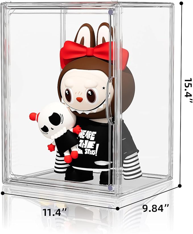 Clear Acrylic Display Case, Super Large Stackable Storage Bins Magnetic - Image 2