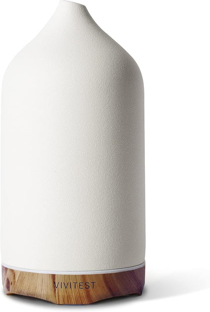 VIVITEST Aromatherapy Diffuser, 250ML Ceramic Ultrasonic Essential Oil Diffuser by VIVITEST