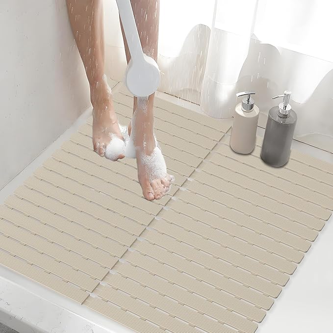 ​Shower Mat Non-Slip Bath Mat for Tub and Shower Stall, 200+ Suction Cups by BYTANA