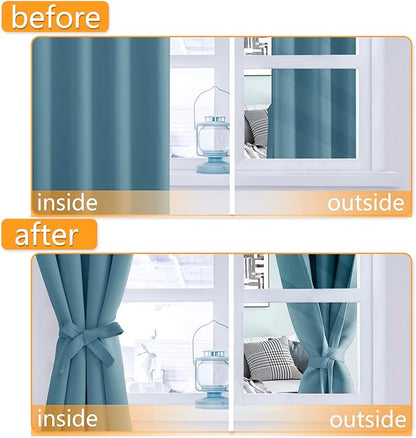 Hiasan Room Darkening Curtains for Bedroom, 70 x 84 Inches - Image 5
