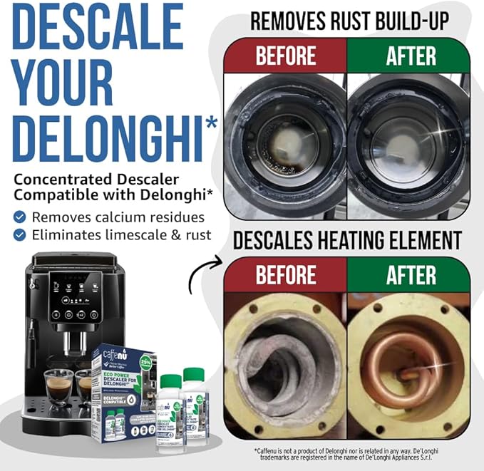 Delonghi Compatible Descaling Solution. 2 Bottles of Descaler Solution. - Image 2