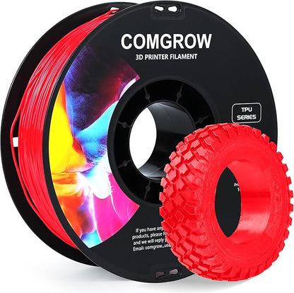 Comgrow TPU Filament 1.75, 3D Printing Filament, Flexible 3D Printer Filament by Comgrow