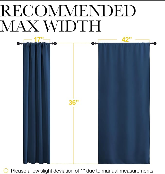 NICETOWN RV Blackout Curtains for Camper Windows, Moroccan Blue, Kitchen - Image 5
