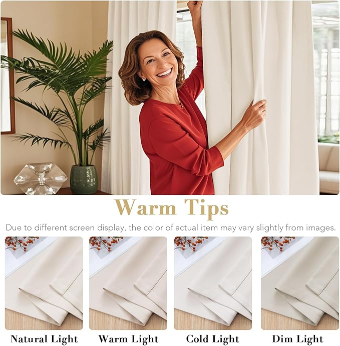 H.VERSAILTEX Blackout Curtains Thermal Insulated Window Treatment Panels Room - Image 3