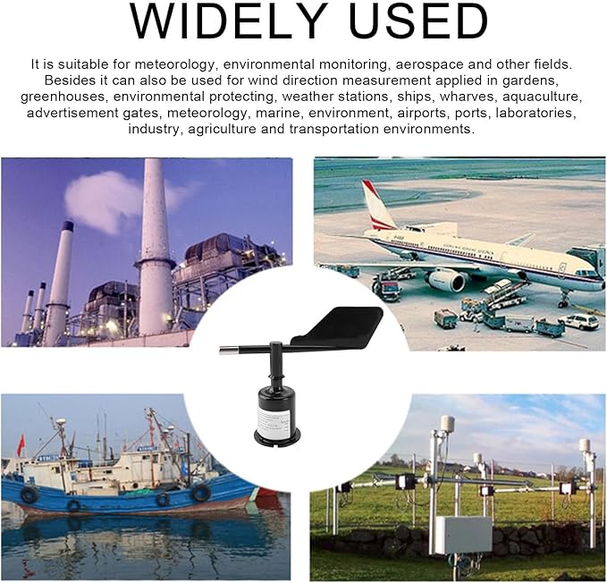 Wind Direction Sensor, Wind Speed and Direction Sensor, 360° Directional Wind - Image 3