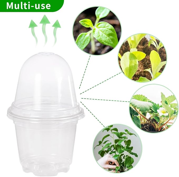 JOPY 30 Pack 4 Inch Plastic Nursery Pots - Image 3