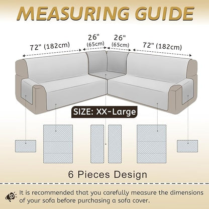 Arfntevss Waterproof Sectional Couch Covers L Shape Washable Velvet Sofa Cover - Image 5