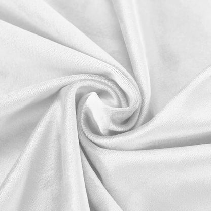 ChadMade Blackout Lined Premium Velvet Curtain Off White 50Wx84L Inch, Eyelet - Image 6