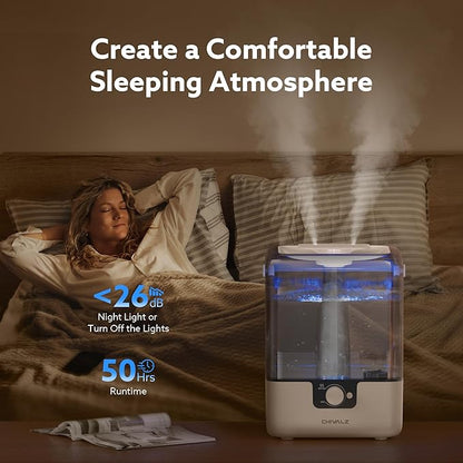 CHIVALZ Humidifiers for Bedroom Large Room Home, 6L Cool Mist Humidifier for - Image 3
