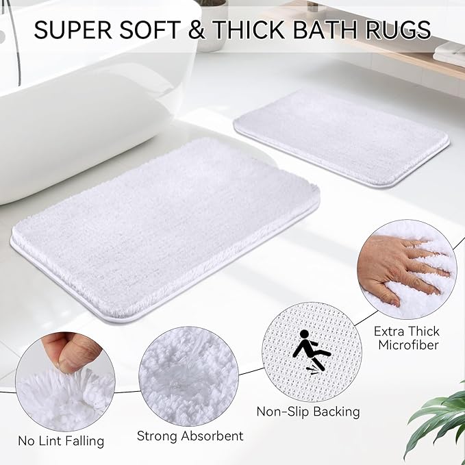 White Bathroom Set, Natural Loofah Sponge, Soap Dispenser, Toothbrush Holder - Image 4