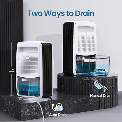 Dehumidifier with Drain Hose for Bathroom, 95 OZ Dehumidifiers for Home Bedroom - Image 5