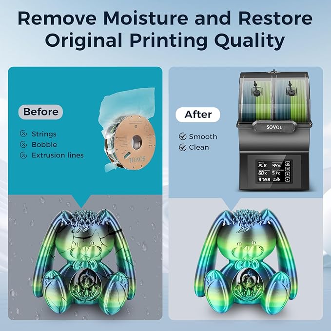 Sovol Filament Dryer, SH02 Dry Box Filament Sealed Storage Box 3D Printer Spool - Image 9