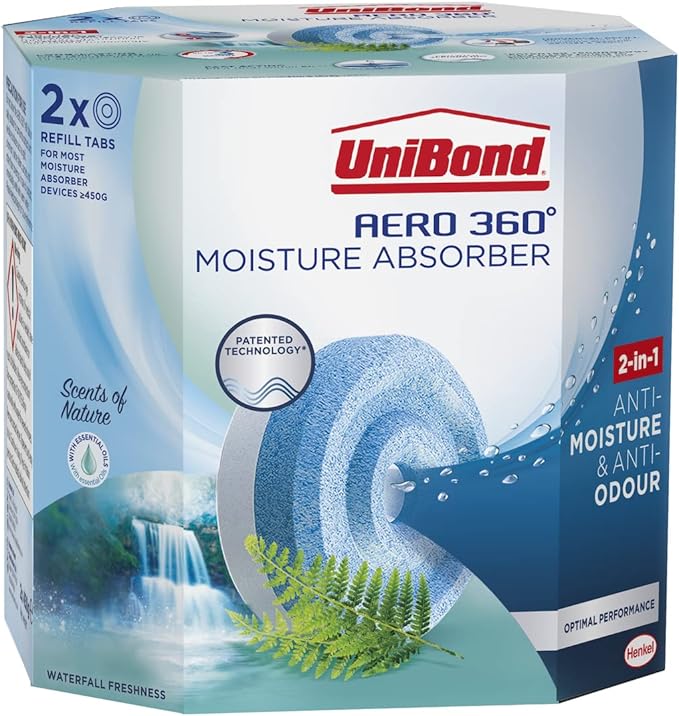 UniBond AERO 360° Moisture Absorber Waterfall Freshness Refill Tab, Aromatherapy - Image 2