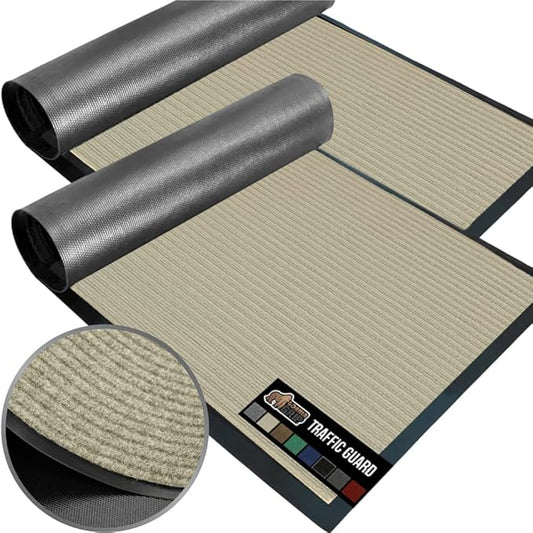 GORILLA GRIP Waterproof Traffic Guard Door Mat, 2 Pack Heavy Duty Entryway Mats by GorillaGrip