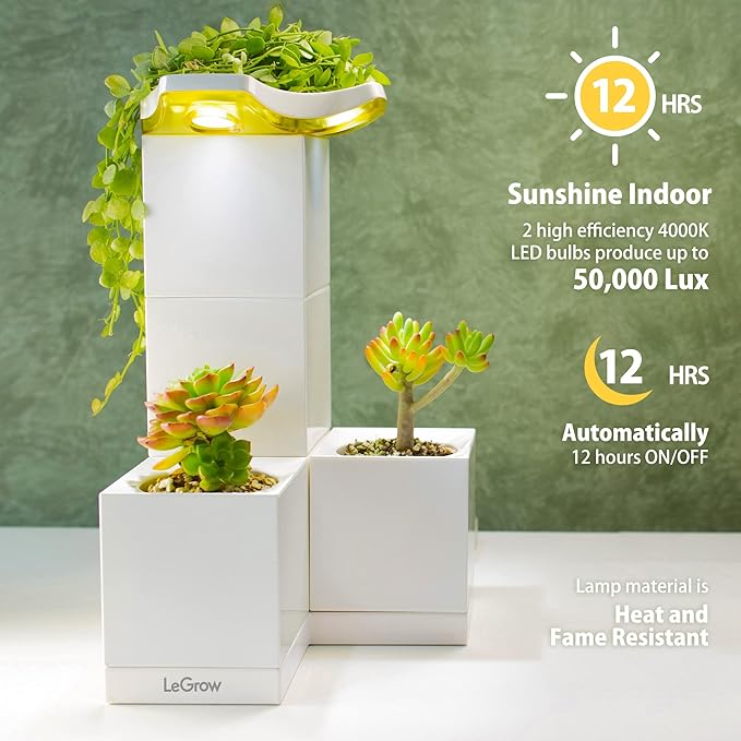LeGrow Indoor Planter with LED Grow Light, Automatic 12 Hours Timer, 7 Days - Image 2