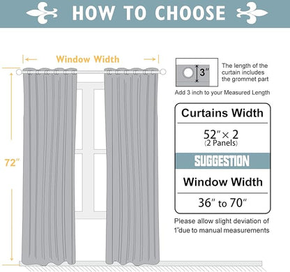 ChrisDowa Blackout Curtains 72 inches Long - Image 5