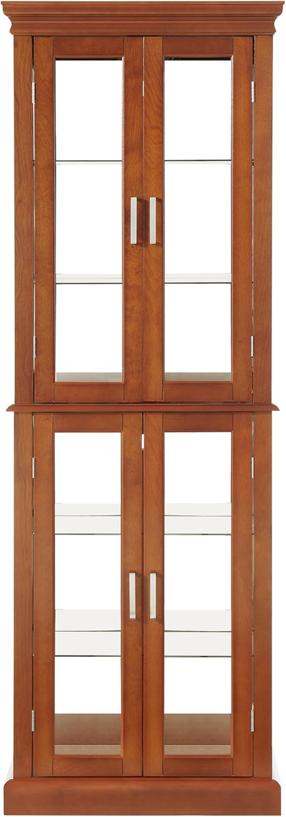 Lighted Wooden Display Curio Cabinet, Cabinet - Image 7