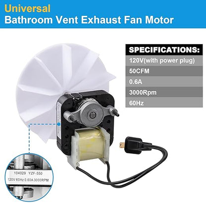 Siasky Universal Bathroom Vent Exhaust Fan Motor Replacement Motors Kit - Image 2