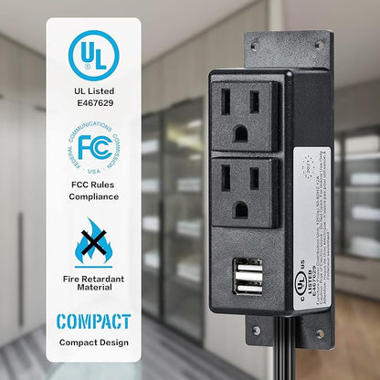 Gun Safe Power Outlet Kit, Briidea Gun Safe Accessory Electrical Outlet - Image 2