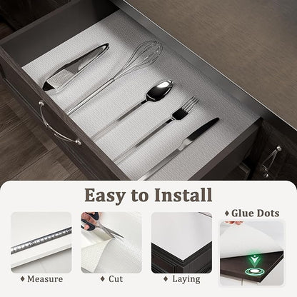 Shelf Liner for Kitchen Cabinets Non-Adhesive Non-Slip Drawer Liners for Dresser - Image 8