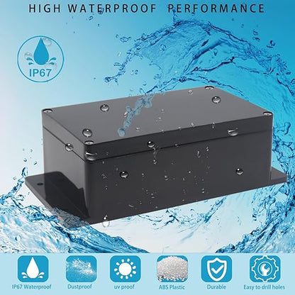 Watertight Junction Box, IP67 Waterproof Project Box Durable ABS Plastic - Image 7