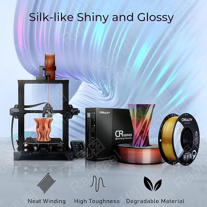Creality Silk PLA 3D Printer Filament, Silk Shiny Metallic PLA Filament 1.75mm - Image 2