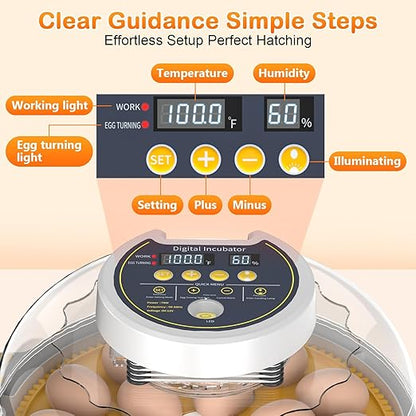 18 Egg Incubator with Automatic Egg Turning and Humidity Control, Incubators - Image 5