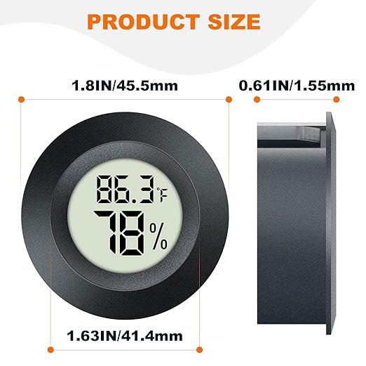 2 Pack Mini Hygrometer Thermometer Gauge Indoor/Outdoor Digital LCD Monitor - Image 2