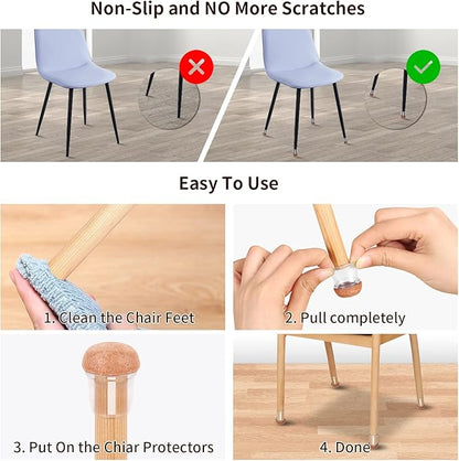 Ezprotekt 24 Pcs Small Clear Silicone Chair Leg Floor Protectors - Image 4