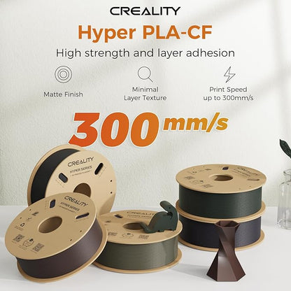 Creality Carbon Fiber Filament PLA 1.75mm, Hyper PLA-CF 3D Printer Filament - Image 2