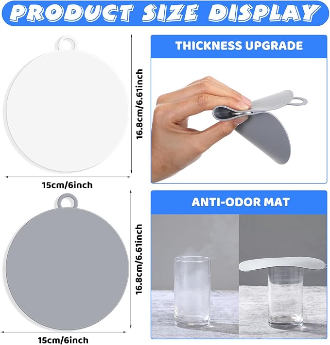 Yinkin 6 Pcs Drain Covers to Keep Bugs Out Silicone Shower Floor Tub Stoppers - Image 2