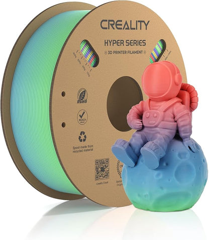 Creality 3D Printer Filament PLA 1.75mm, Creality Official Hyper Multicolor by Creality