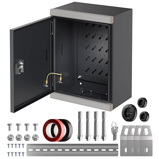 Joinfworld Outdoor Electrical Metal Box 15.7" x 11.8" x 7.8" Weatherproof by Joinfworld