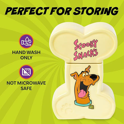 Silver Buffalo Scooby-Doo Scooby Snacks Sculpted Ceramic Snack Jar, 4.85” x 3” - Image 4