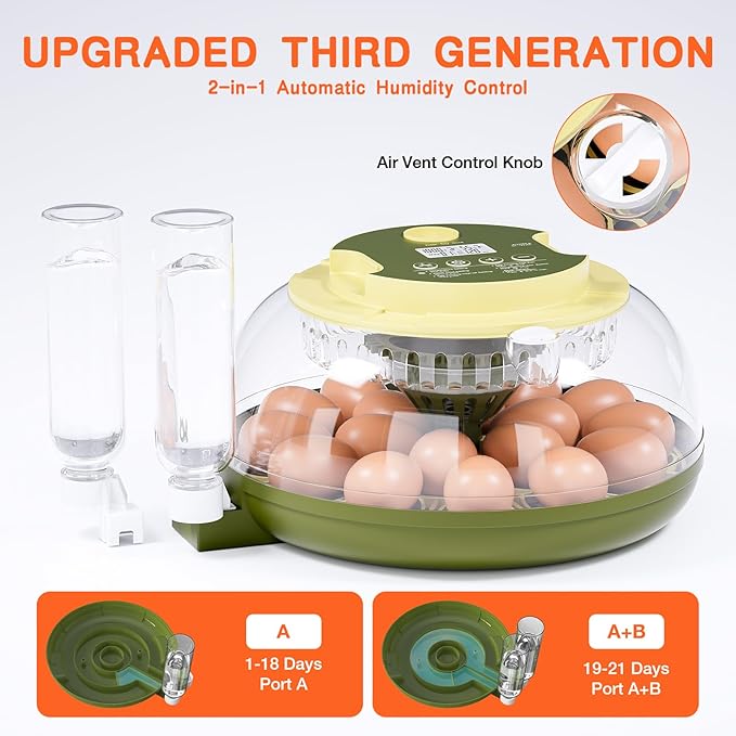 18 Egg Incubator, Incubator for Hatching Eggs, Automatic Egg Turning and - Image 5