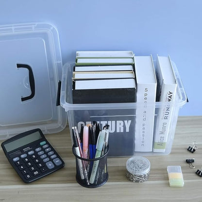 Farmoon 12 Quart Clear Storage Bin, Plastic Stackable Box/Cotainer - Image 4