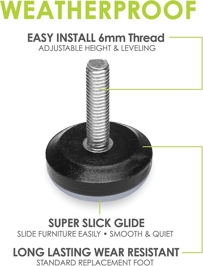 Slipstick Gorilla Outdoor Adjustable Furniture Levelers Weatherproof Screw in - Image 2