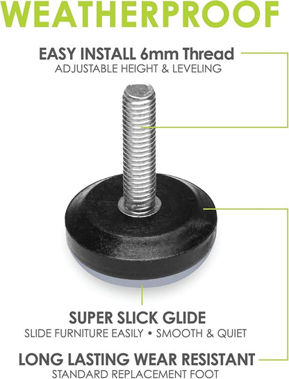 Slipstick Gorilla Outdoor Adjustable Furniture Levelers Weatherproof Screw in - Image 2