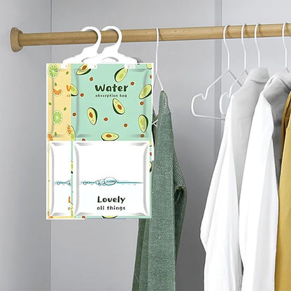 6 Pack Moisture Absorber Hanging Bags, Fragrance Free Humidity Packs, Hanging - Image 5