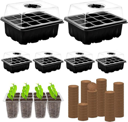 ZeeDix 6 Set Seed Starter Tray Kits, 6 Pack Seed Trays by ZeeDix