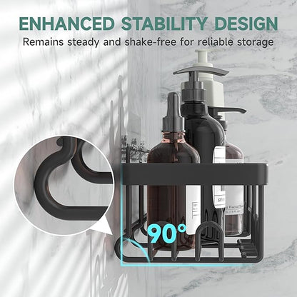 Veken 5-Pack Rustproof & Waterproof Shower Caddy 5-Pack, No Drilling Adhesive - Image 2