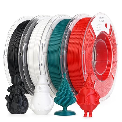 AMOLEN PLA 3D Printing Filament Bundle 1.75mm, 1KG/2.2 lb in Total, Compatible by AMOLEN