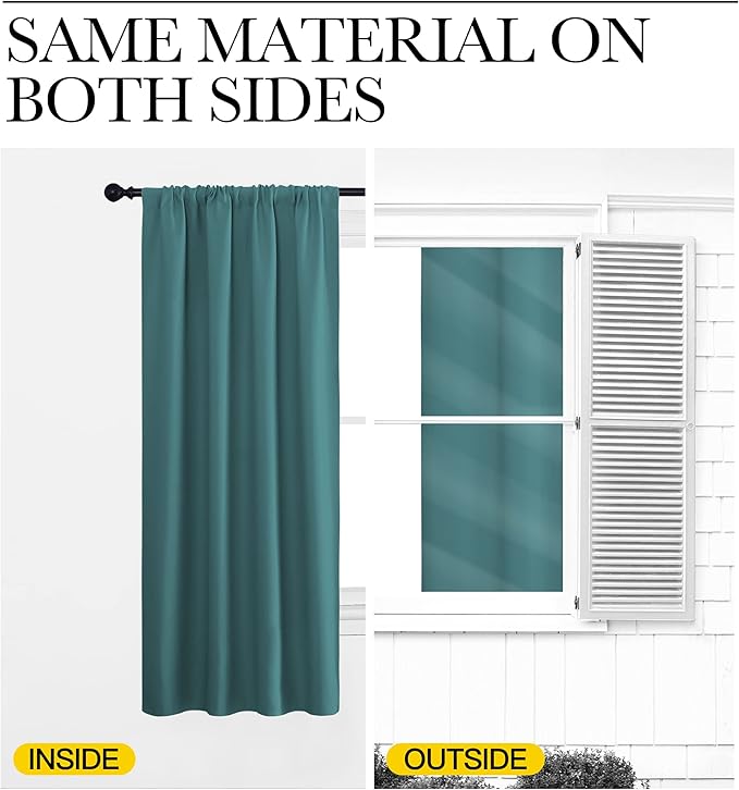 NICETOWN Bedroom Curtains, Three Pass Microfiber Noise Reducing Thermal - Image 6