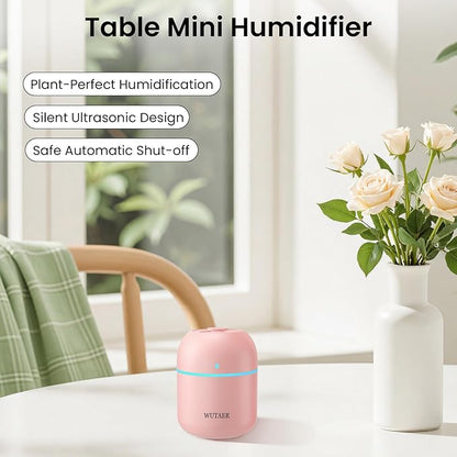 Portable Small Humidifier, WUTAER USB Personal Desktop Humidifier - Image 3